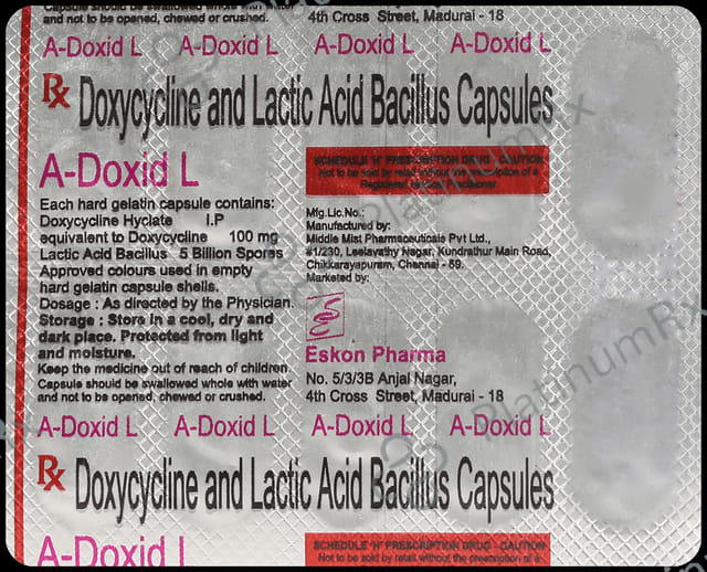 A Doxid L 100mg/5B Capsule 10s