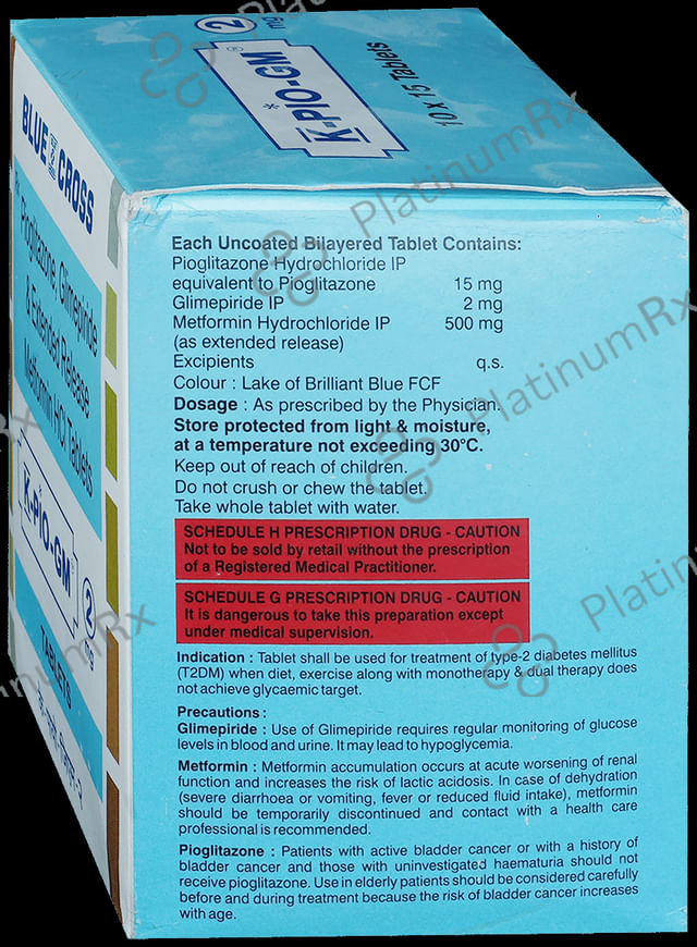 K Pio Gm 2/500/15mg Tablet ER 15s