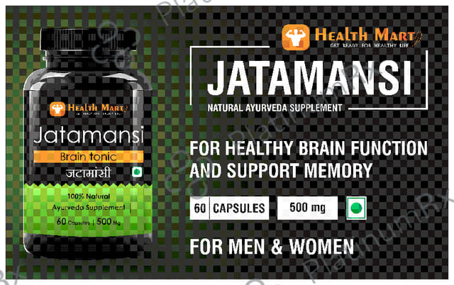 Health Mart Jatamansi 500mg Brain Tonic Capsule
