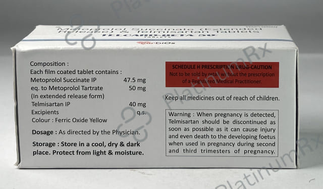 Telcard Beta 50/40mg Tablet ER 10s