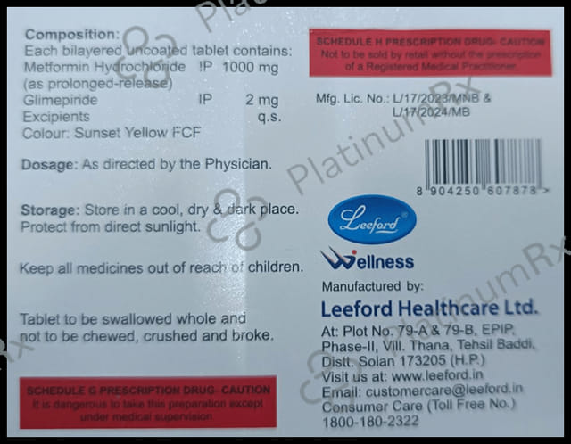 Dailyglim-M 2 Forte Tablet PR