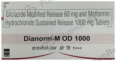 Dianorm M OD 60/1000mg Tablet SR 15s