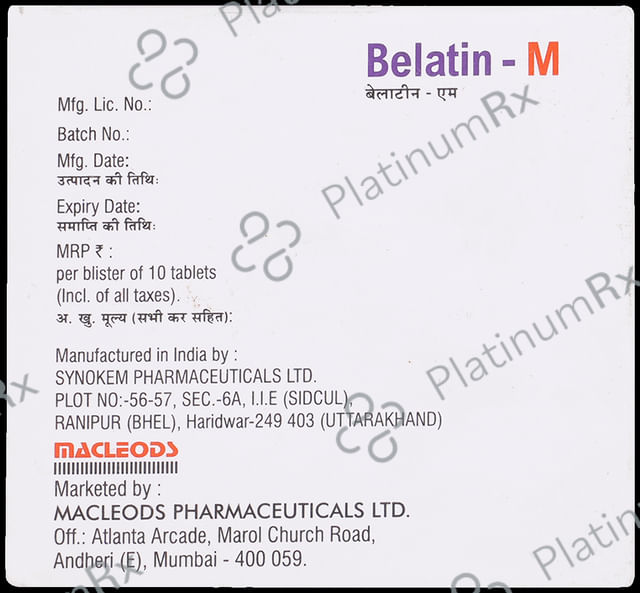 Belatin M 20/10mg Tablet 10s