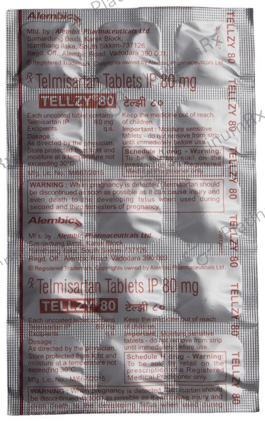Tellzy 80mg Tablet 15s