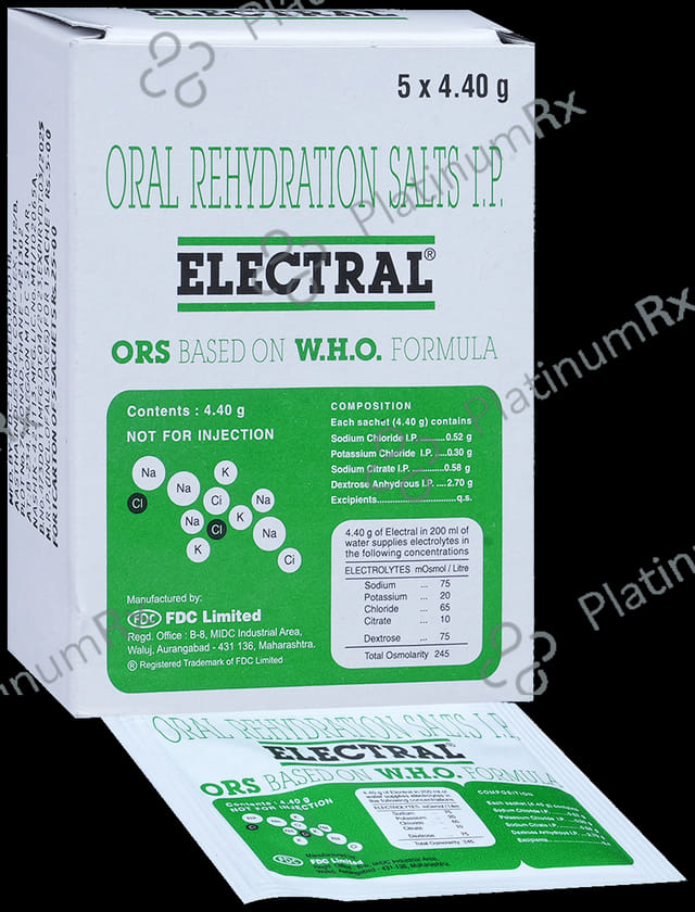 Electral ORS Regular Flavour Powder 4.4gm