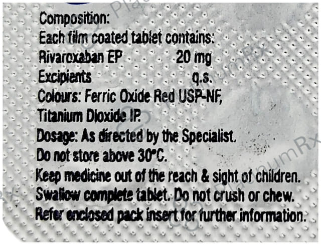 Rivarox 20 Tablet 10 tablets