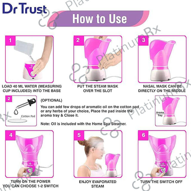 Dr Trust Facial Steamer & Vaporizer Pink 901