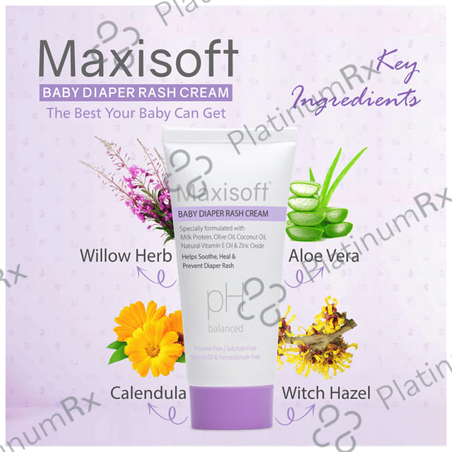 Maxisoft Baby Diaper rash Cream (50gm Each) 4 Tubes