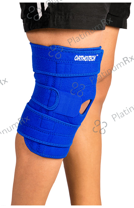 Orthotech OR 2131 Open Patella Knee Support With Stays Large Blue 1s