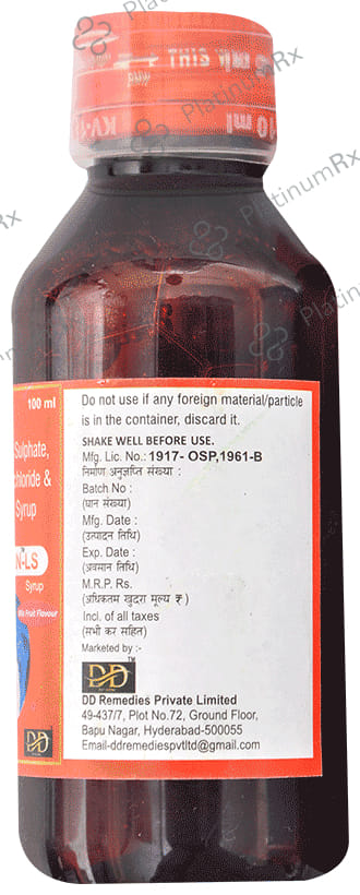 Throatden-LS Syrup Mix Fruit Sugar Free