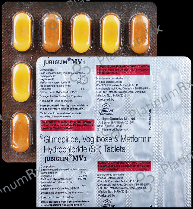 Jubiglim MV 1/500/0.2mg Tablet SR 15s