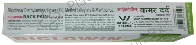 Diclowin Carbofast Pain Relief Gel 35gm