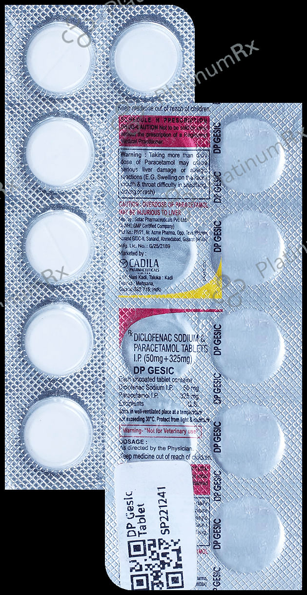 DP Gesic 50/325mg Tablet 10s