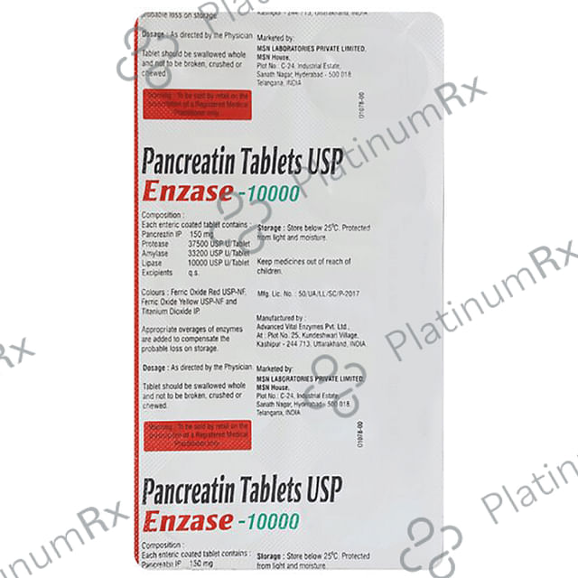 Enzase-10000 150mg Tablet 10s