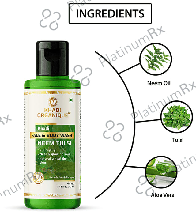 Khadi Organique Face & Body Wash Neem Tulsi
