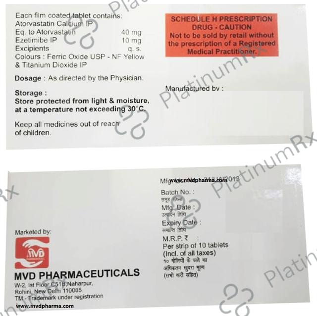 Minilip EZ 40mg/10mg Tablet