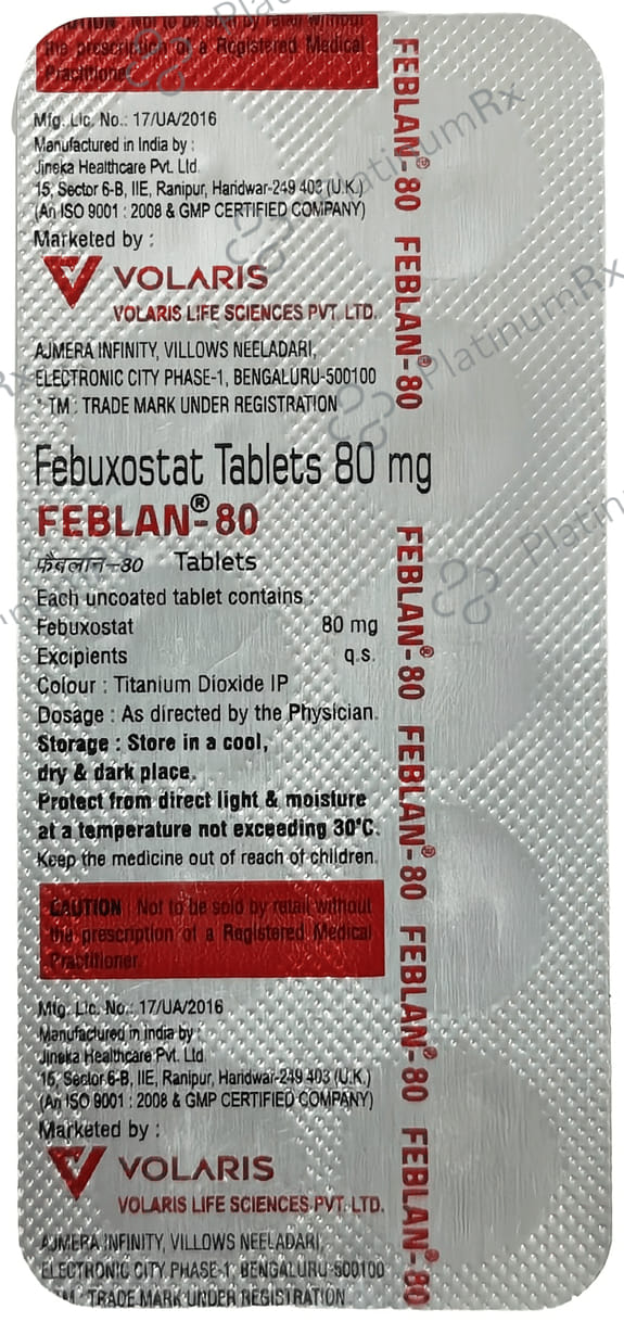 Feblan 80mg Tablet 10s