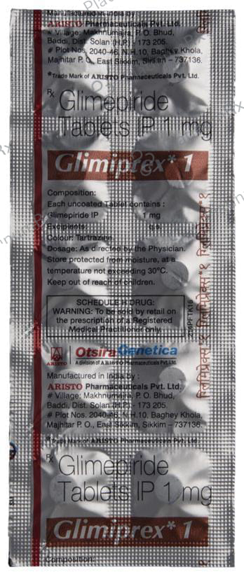 Glimiprex 1mg Tablet 10s