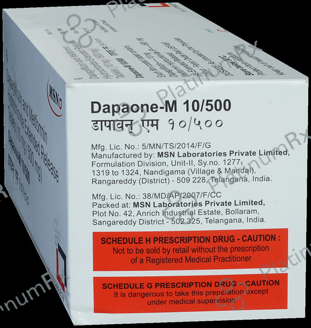 Dapaone M 10/500mg Tablet ER 10s