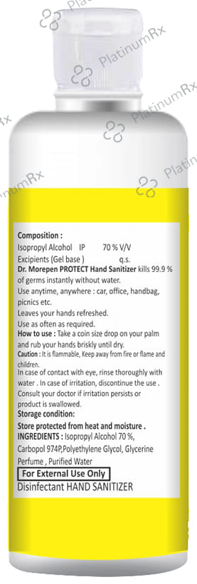 Dr. Morepen Protect Instant Hand Sanitizer Lemon 500 Sanitizer