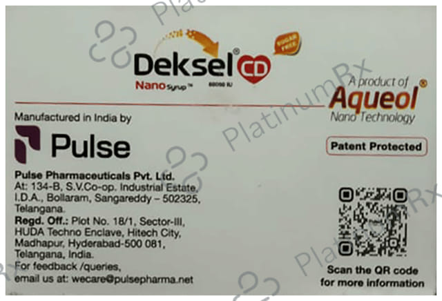 Deksel CD Nano 60000IU Sugar Free Oral Solution 5ml
