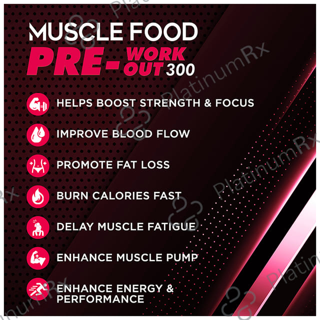 Dr. Morepen Muscle Food Pre Workout 300 Berry Burst