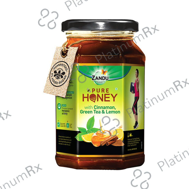 Zandu Pure Honey with Cinnamon, Green Tea & Lemon 500gm