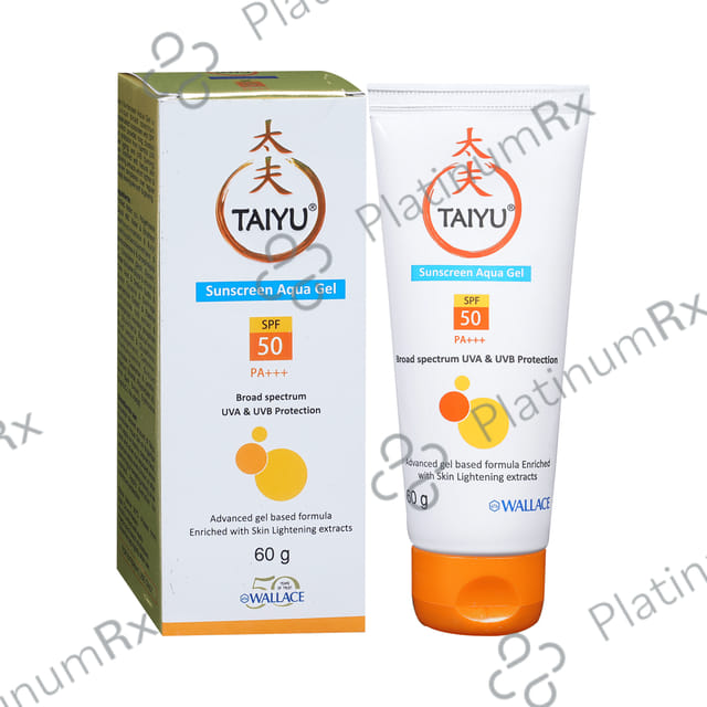 Taiyu Sunscreen Aqua Broad Spectrum SPF 50 PA+++ Gel 60gm