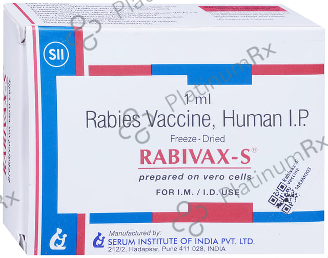 Rabivax S Vaccine 2.5IU Injection 1ml