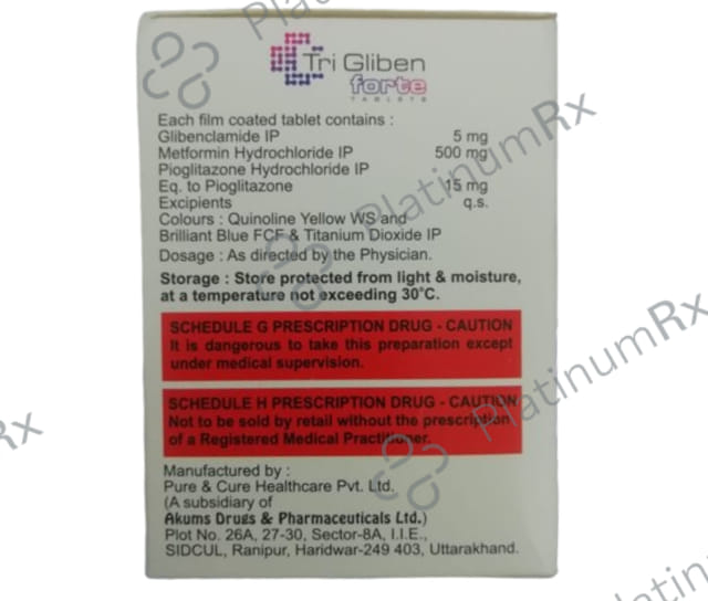 Tri Gliben Forte 5/500/15mg Tablet 10s