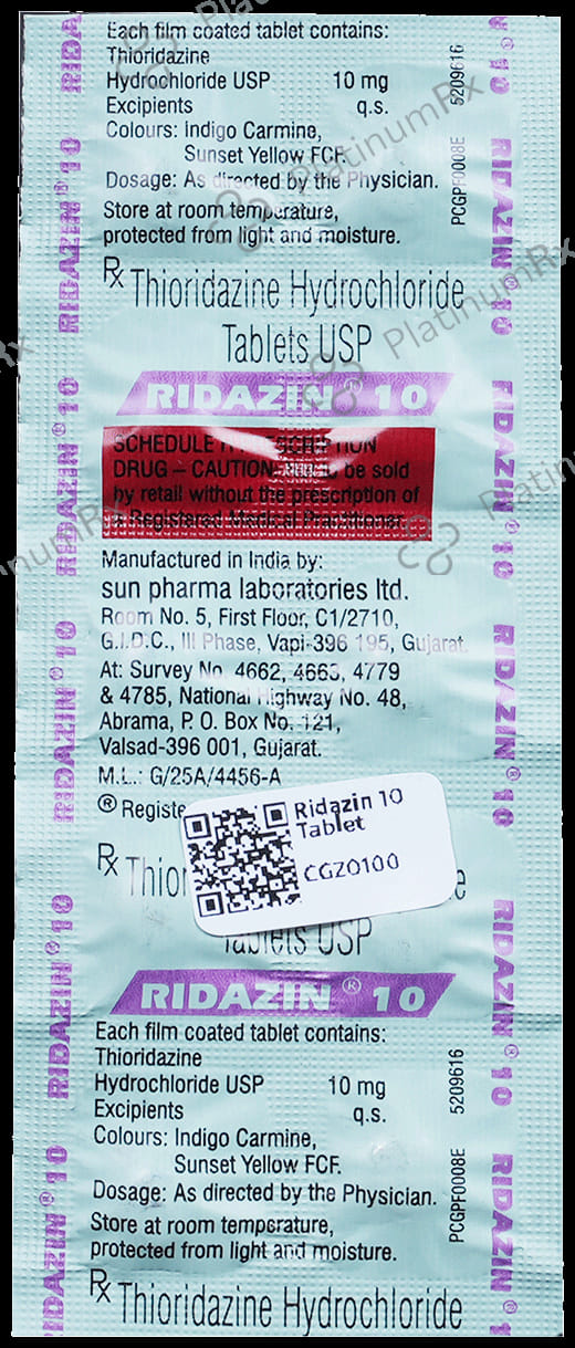 Ridazin 10 Tablet