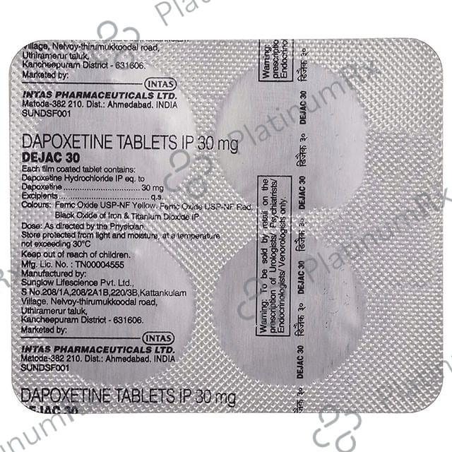 Dejac 30mg Tablet 4s