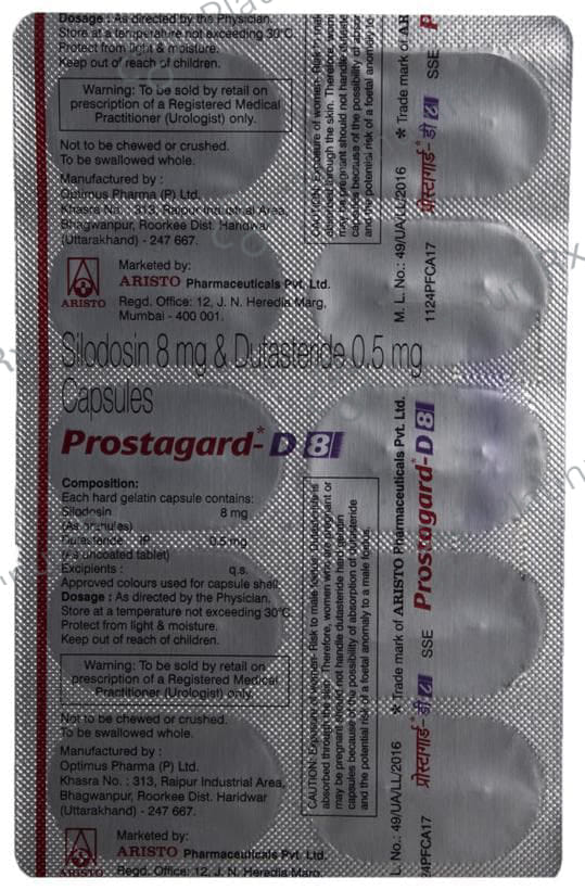 Prostagard D 8/0.5mg Capsule 10s