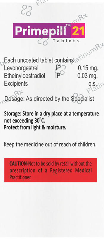 Primepill 0.035/2mg Tablet 21s