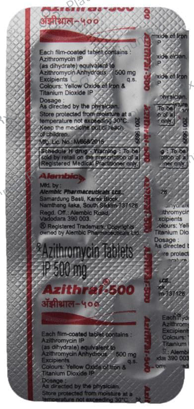 Azithral 500mg Tablet 5s