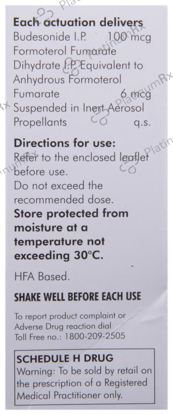 Budamate 100/6mcg Transhaler 120MDI