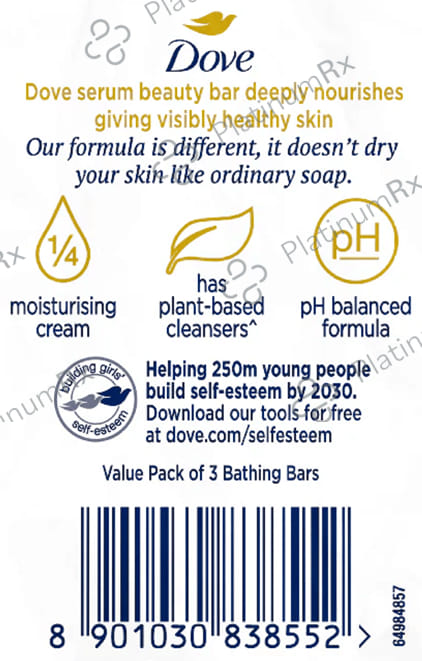 Dove Cream Beauty Bathing Bar 3s