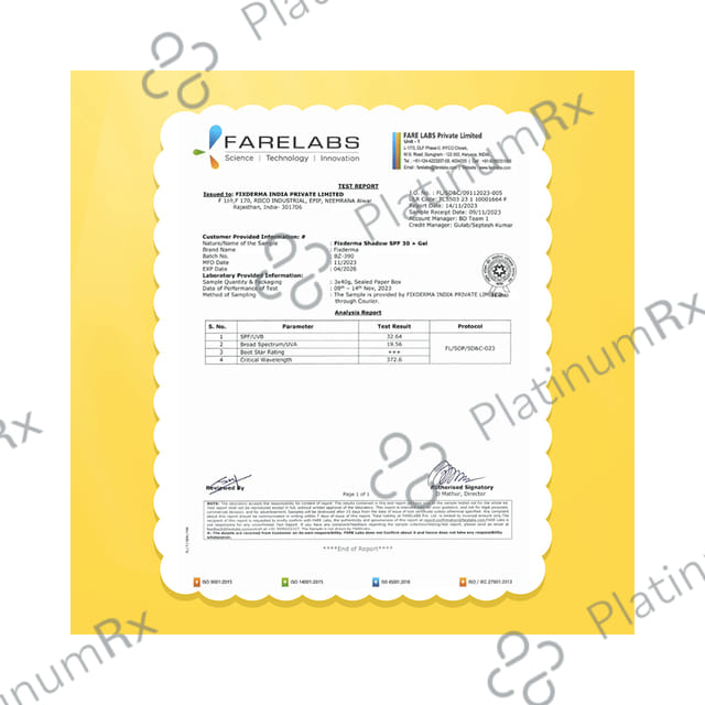 Fixderma Shadow Gel SPF 30 40gm