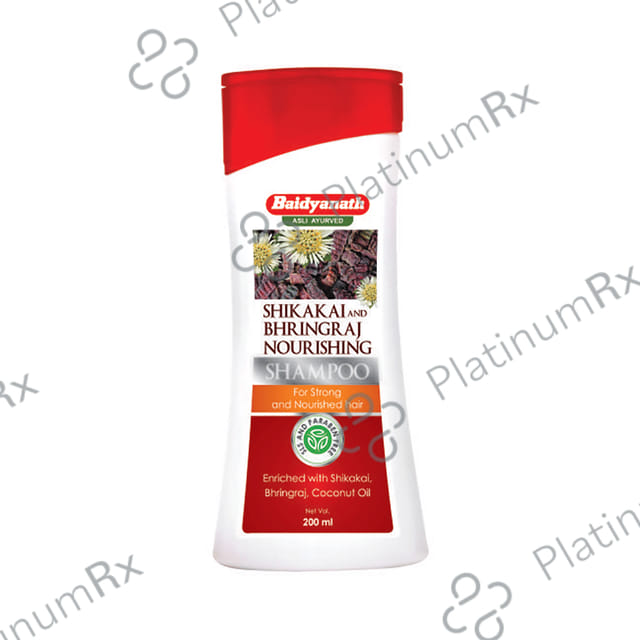 Baidyanath (Nagpur) Shikakai and Bhringraj Supports Strong And Nourished Hair Shampoo 200 Shampoo
