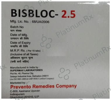 Bisbloc 2.5mg Tablet 10s