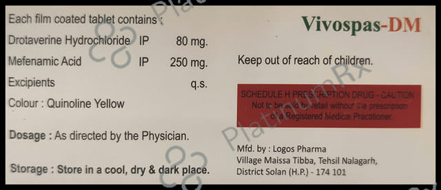 Vivospas DM 80/250mg Tablet 10s