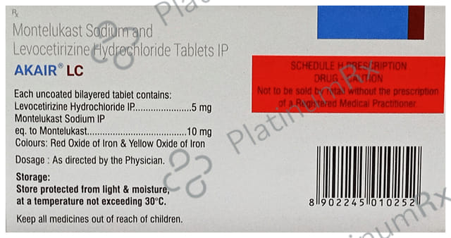 Akair LC 5/10mg Tablet 10s