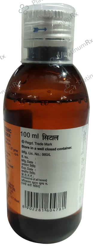 Cital 1.37gm Sugar Free Oral Liquid 100ml