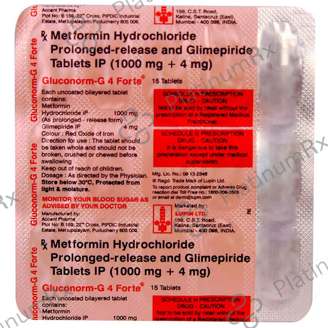 Gluconorm-G 4 Forte Tablet PR 10 Tablet PR