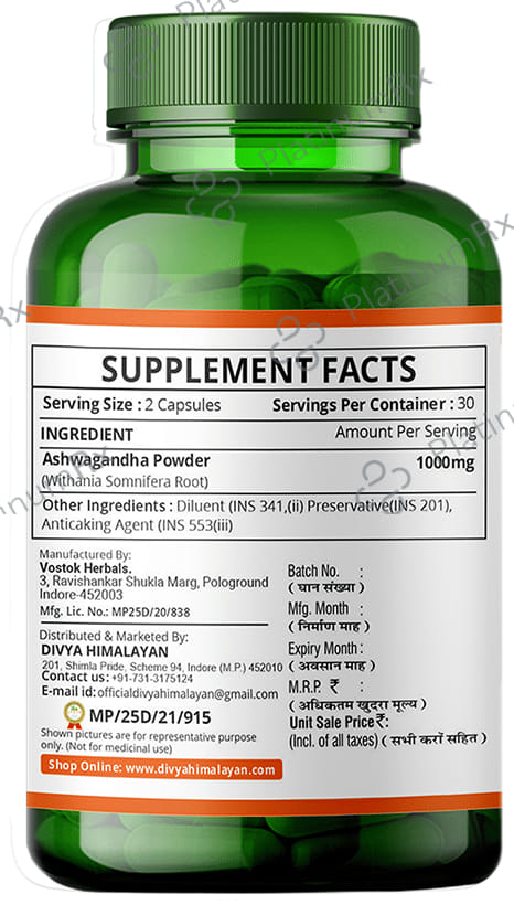 Divya Himalayan Ashwagandha Capsule 60s