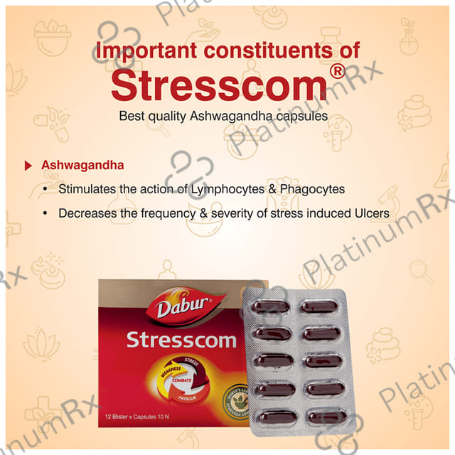 Dabur Stresscom Ashwagandha Capsule 10s
