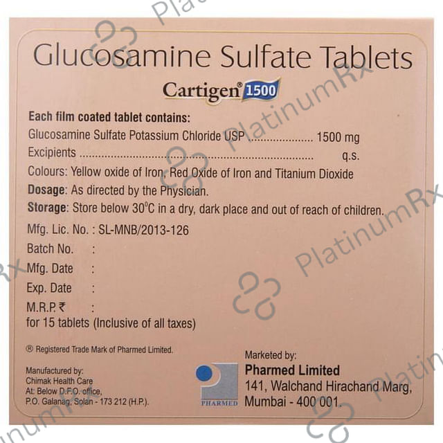 Cartigen 1500mg Tablet 15s