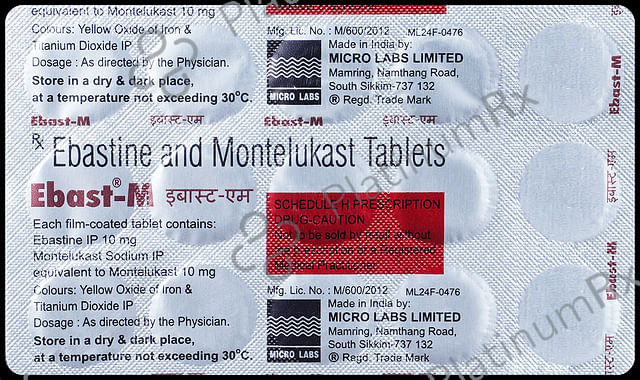Ebast M 10/10mg Tablet 15s