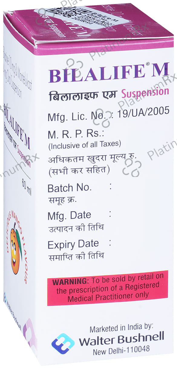 Bilalife M 10/4mg Oral Suspension Delicious Mango 60ml
