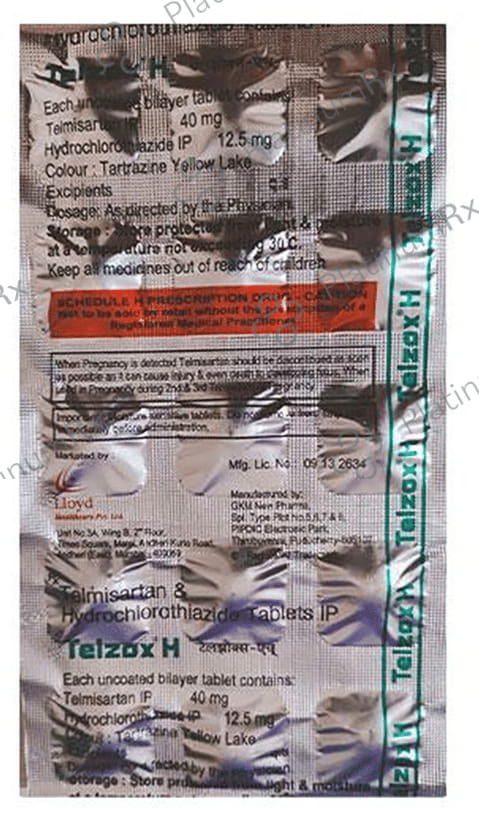 Telzox H 12.5/40mg Tablet 15s
